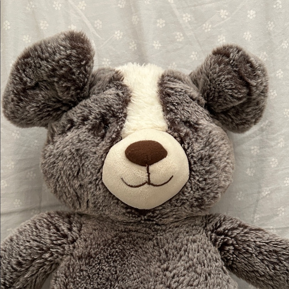 Adorable Grey Dog Stuffed Animal
